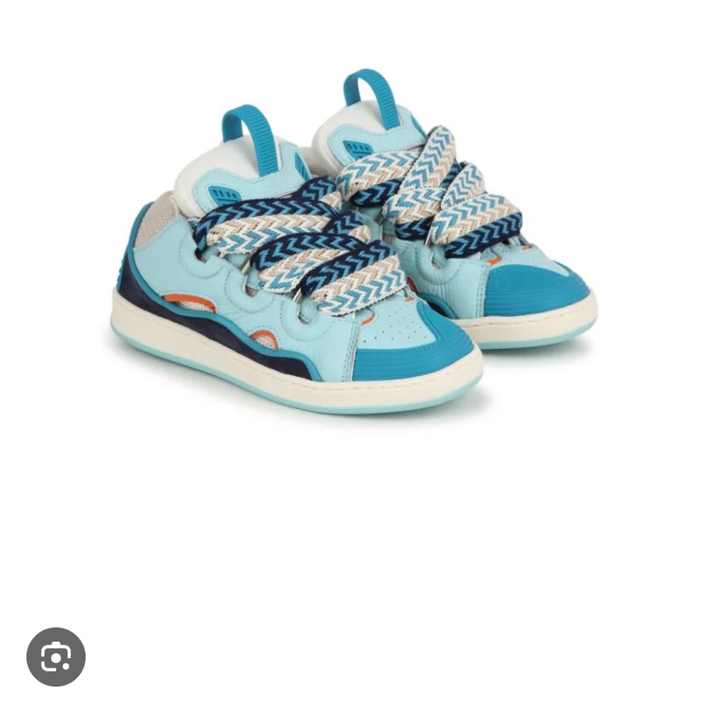 LANVIN Curb Leather Chunky Low-Top Sneakers
